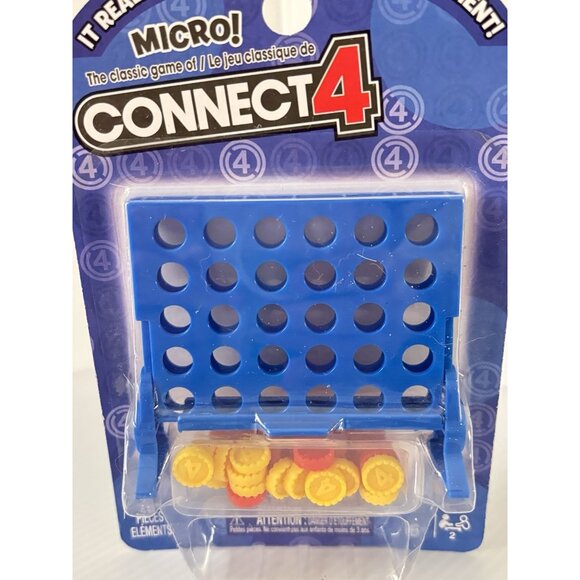 Hasbro Connect 4 Micro Travel Game Classic Strategy Family Fun Portable Toy NEW - Picture 4 of 4